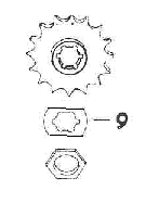 Locking plate for sprocket