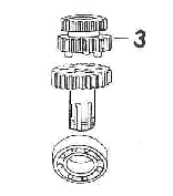 Sliding gear (2nd and 4th gear)