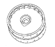 Hub and brake drum