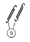 Return spring for centre stand x1