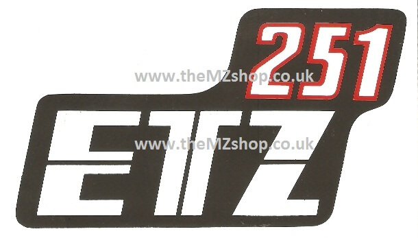 Side Panel Decal "ETZ 251" - Red/Black/White x1