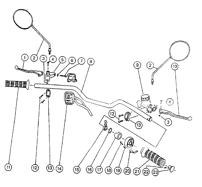 Handlebars before 1993 The MZ Shop
