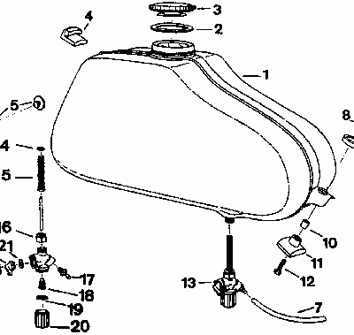 Petrol Tank & Fuel Tap