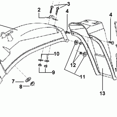 Rear Mudguard from 1990